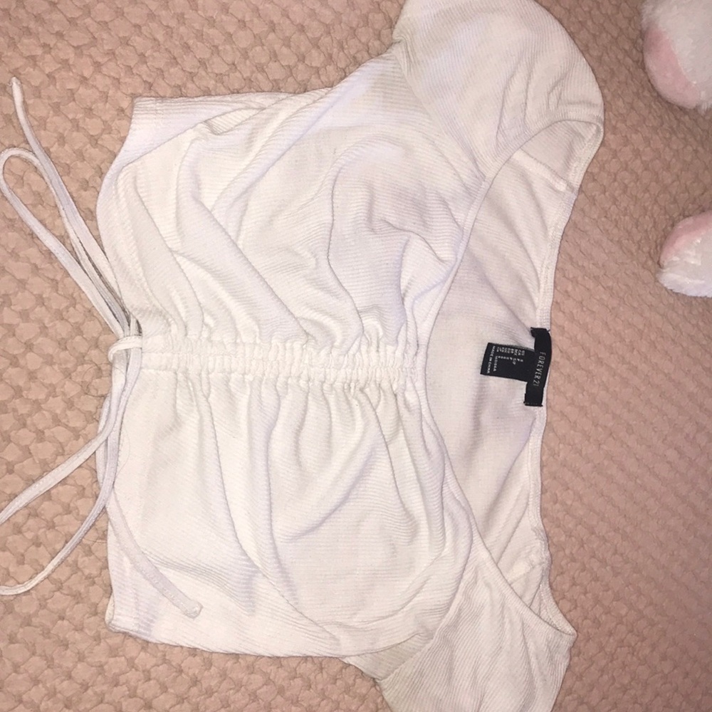 White crop top
